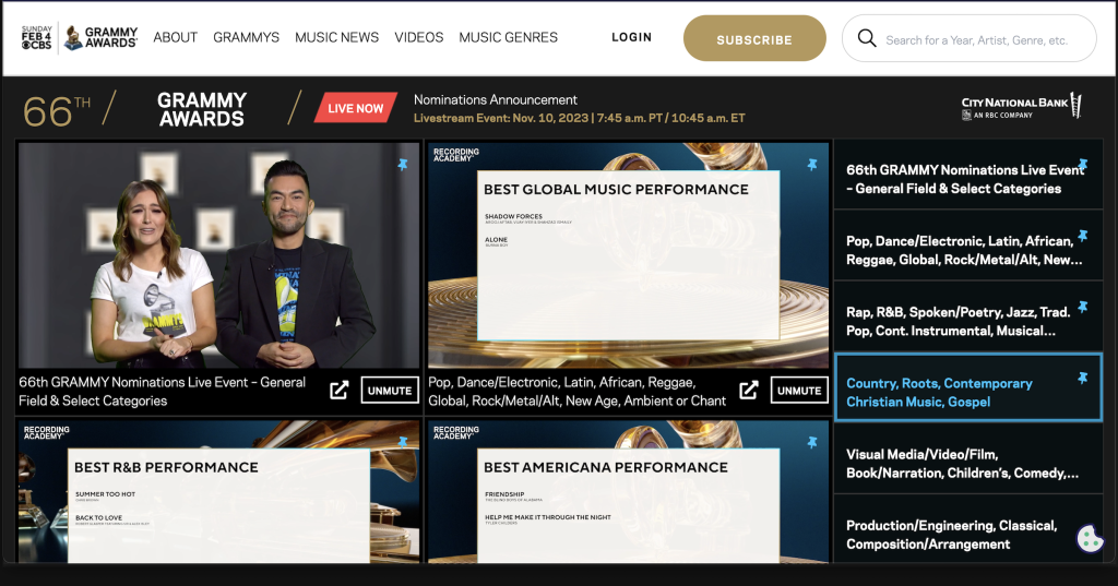 How To Watch The 2024 Grammy Nominations Online