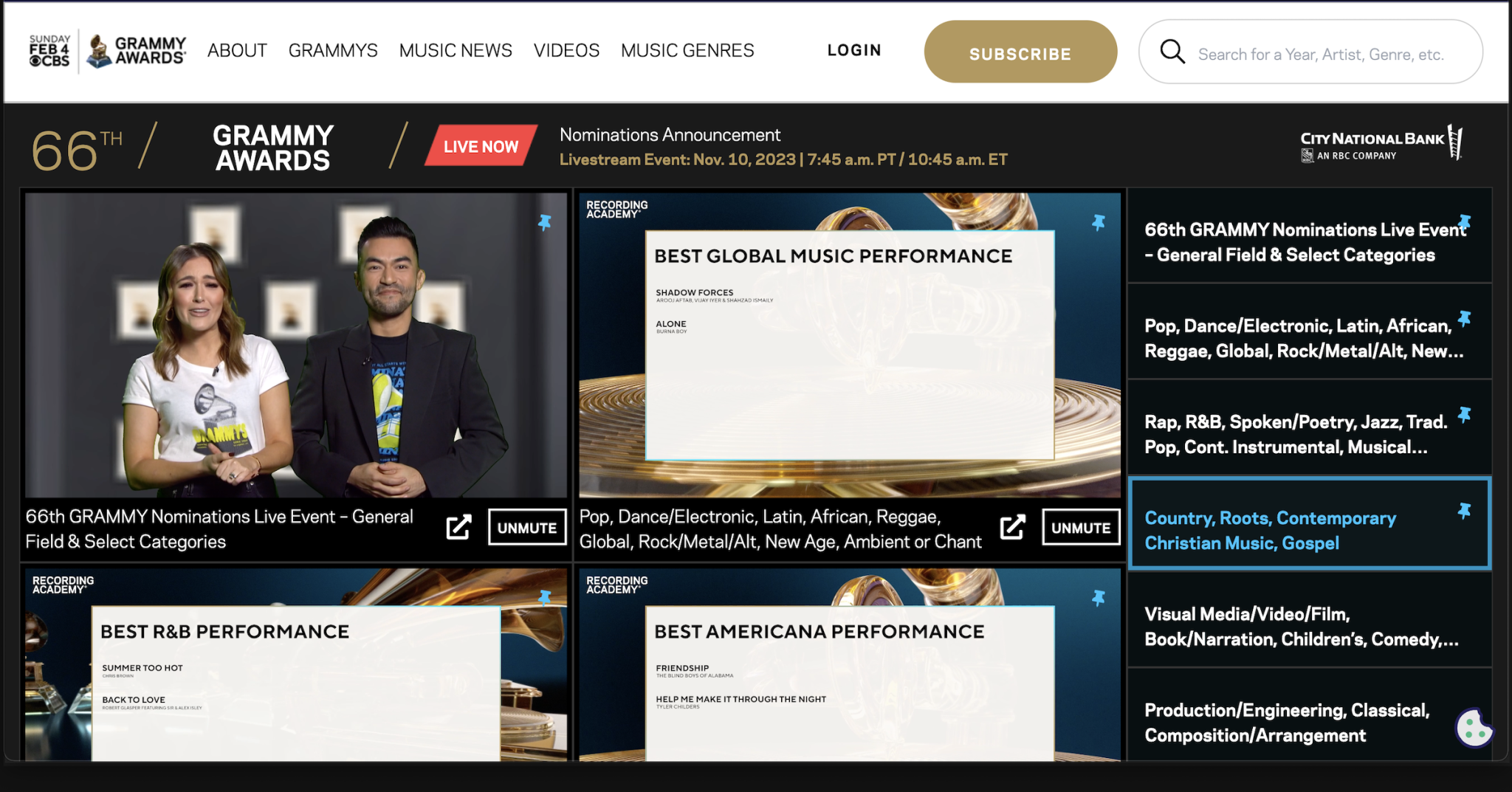 The 2024 GRAMMY Nominations Live Stream Show Powered by Nomad Media Nomad