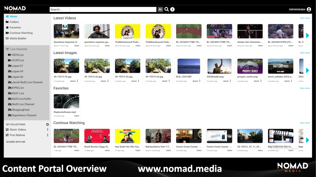 Overview of the Nomad Content Portal